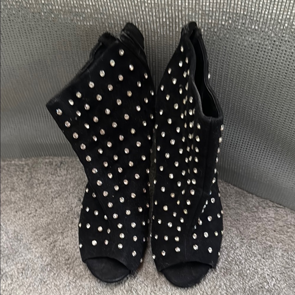 Studded Black Ankle Boots